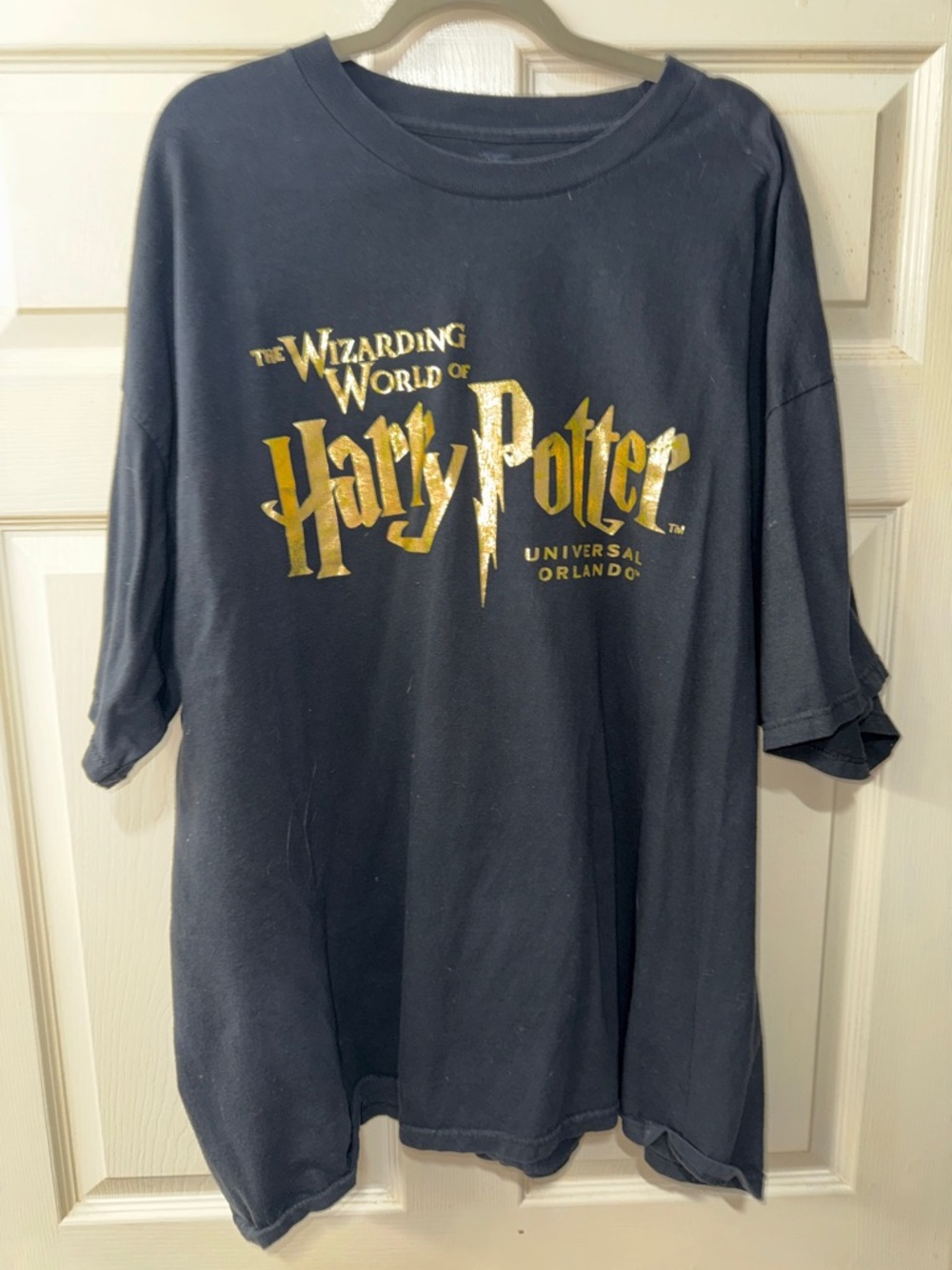 LIKE NEW Wizarding World of Harry Potter Black with Gold Logo Mens 3XL